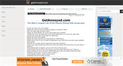 Desktop Screenshot of getannoyed.com